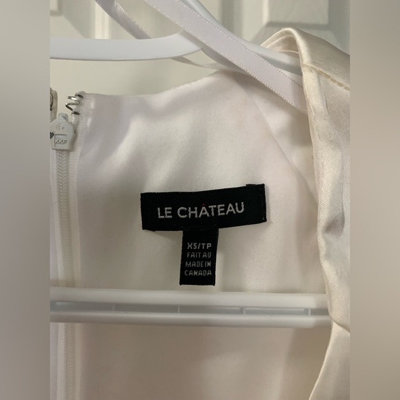 Xs le chateau satin white midi dress - Picture 3 of 5